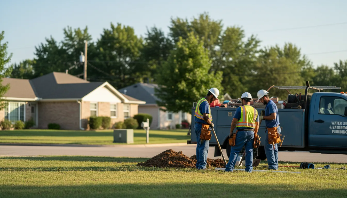 Residential water line and bathroom plumbing service in Aragon, GA